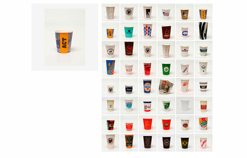 Collected disposable cups